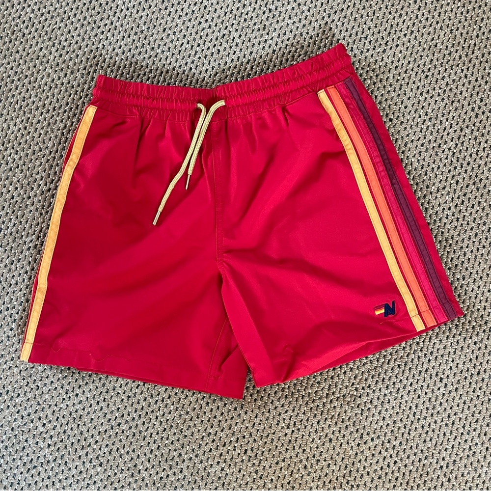 Aviator Nation Boys Red Swim Shorts in size 12